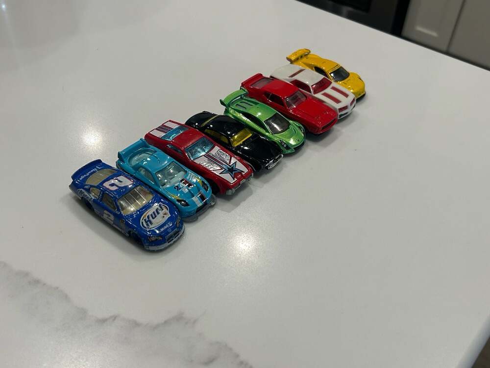 Lot of 8 Assorted Diecast Toy Cars Hot Wheels and Matchbox Racing Cars